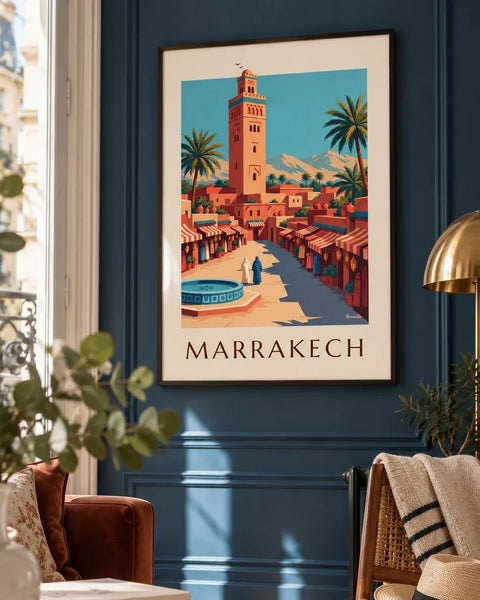 Affiches Maroc : affiche de la collection encadrée dans un intérieur