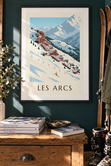 Póster de Les Arcs, Arc 2000 en terrazas : enmarcado en la pared