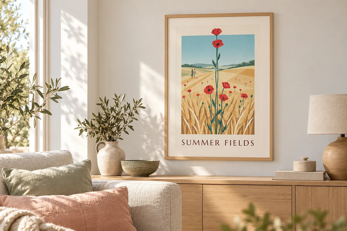 Scandinavian poster and pastel palette, the soothing combination