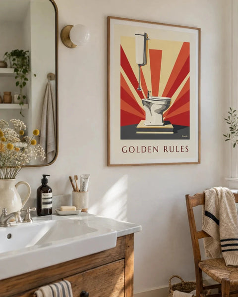 Affiches WC : affiche de la collection encadrée dans un intérieur