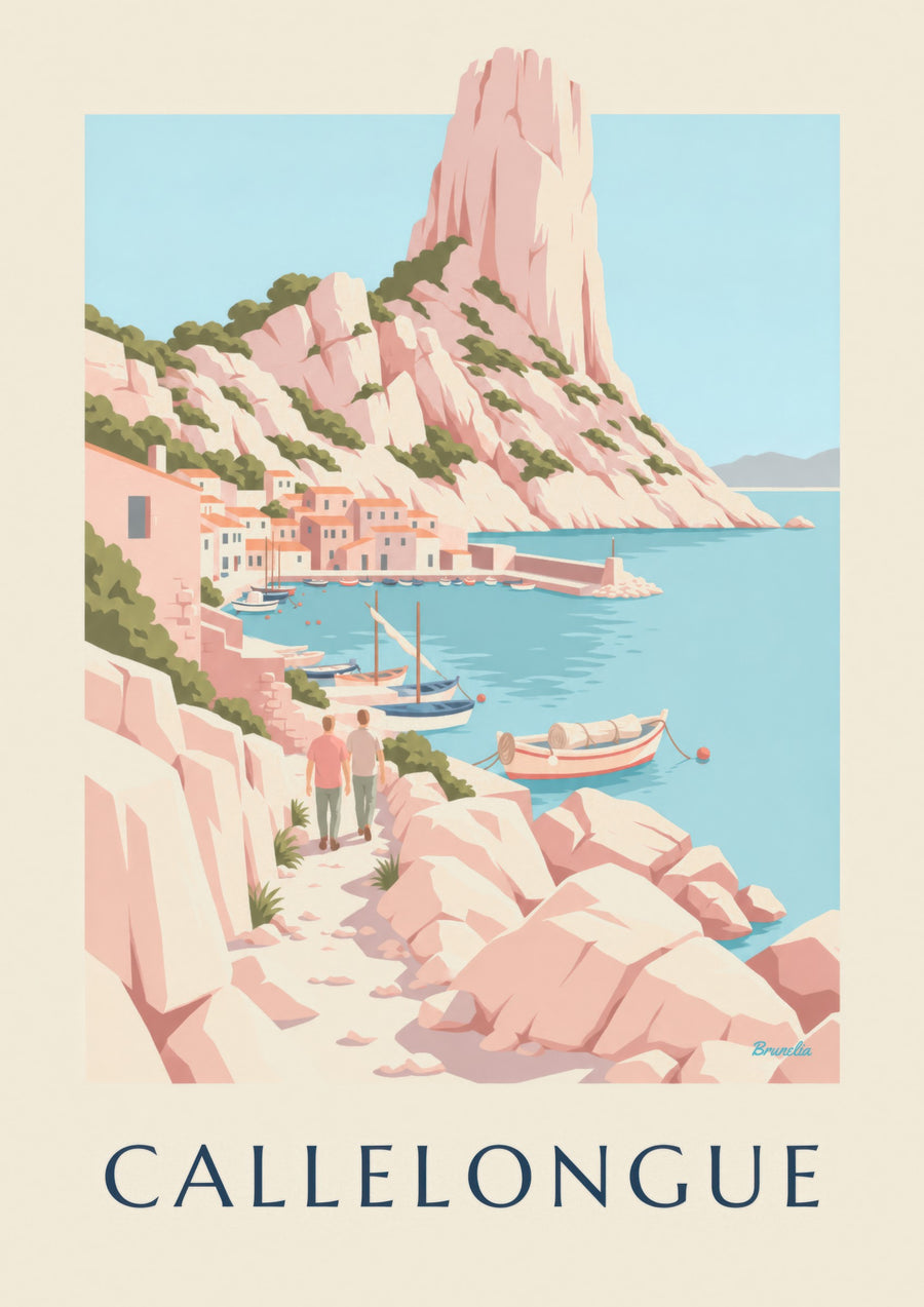 Affiche Callelongue, petit port des calanques