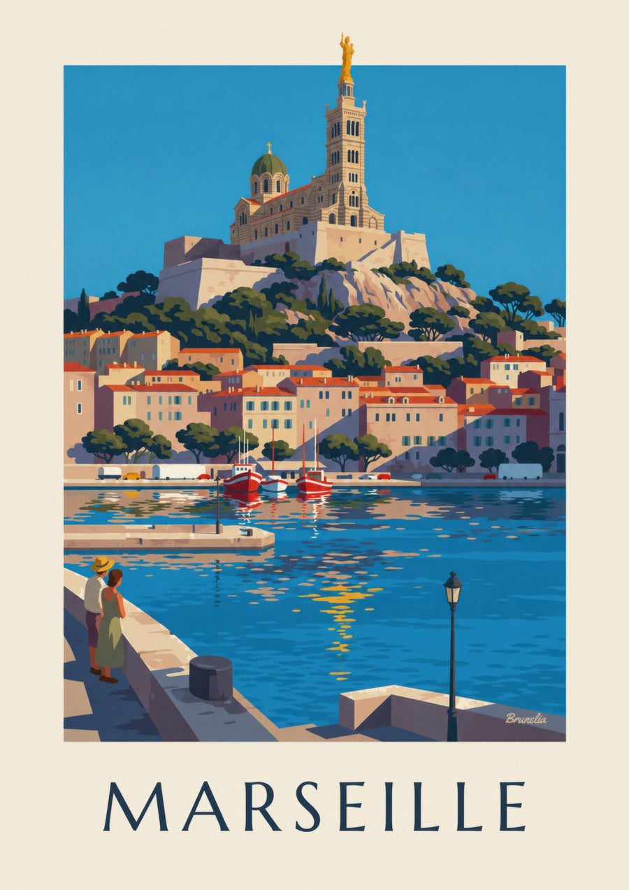 Póster de Notre-Dame-de-la-Garde en Marsella