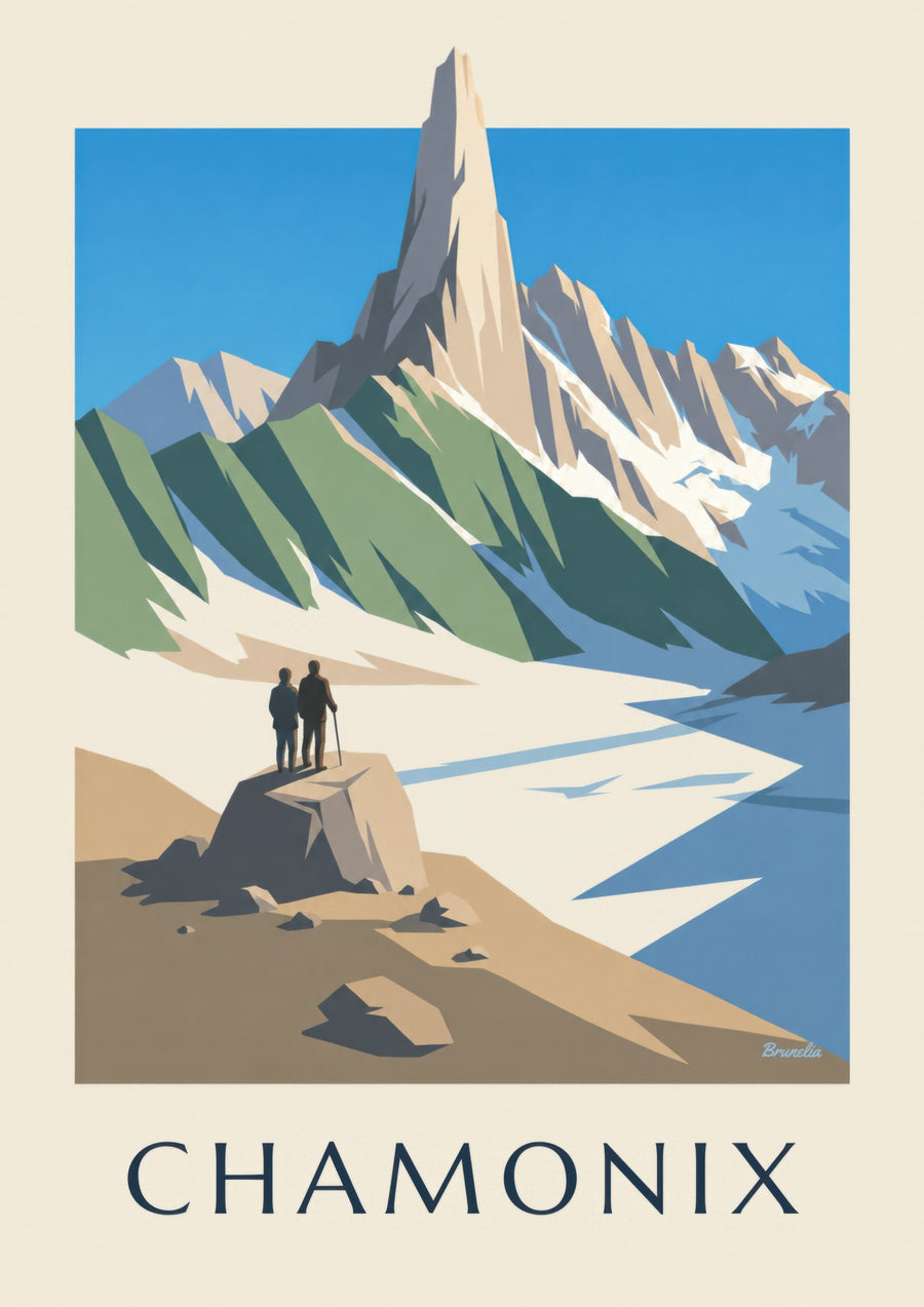 Póster de Chamonix, la Aiguille du Dru