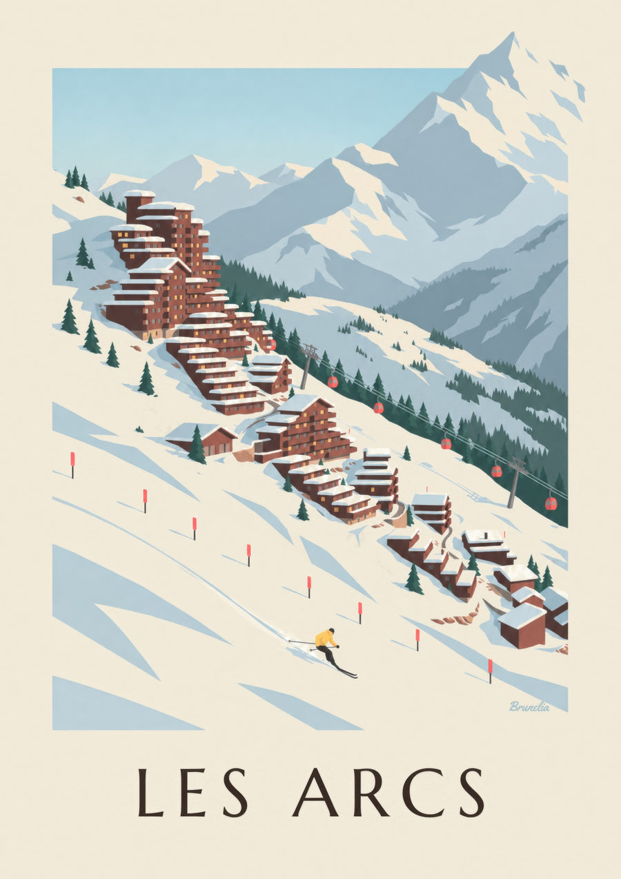 Póster de Les Arcs, Arc 2000 en terrazas