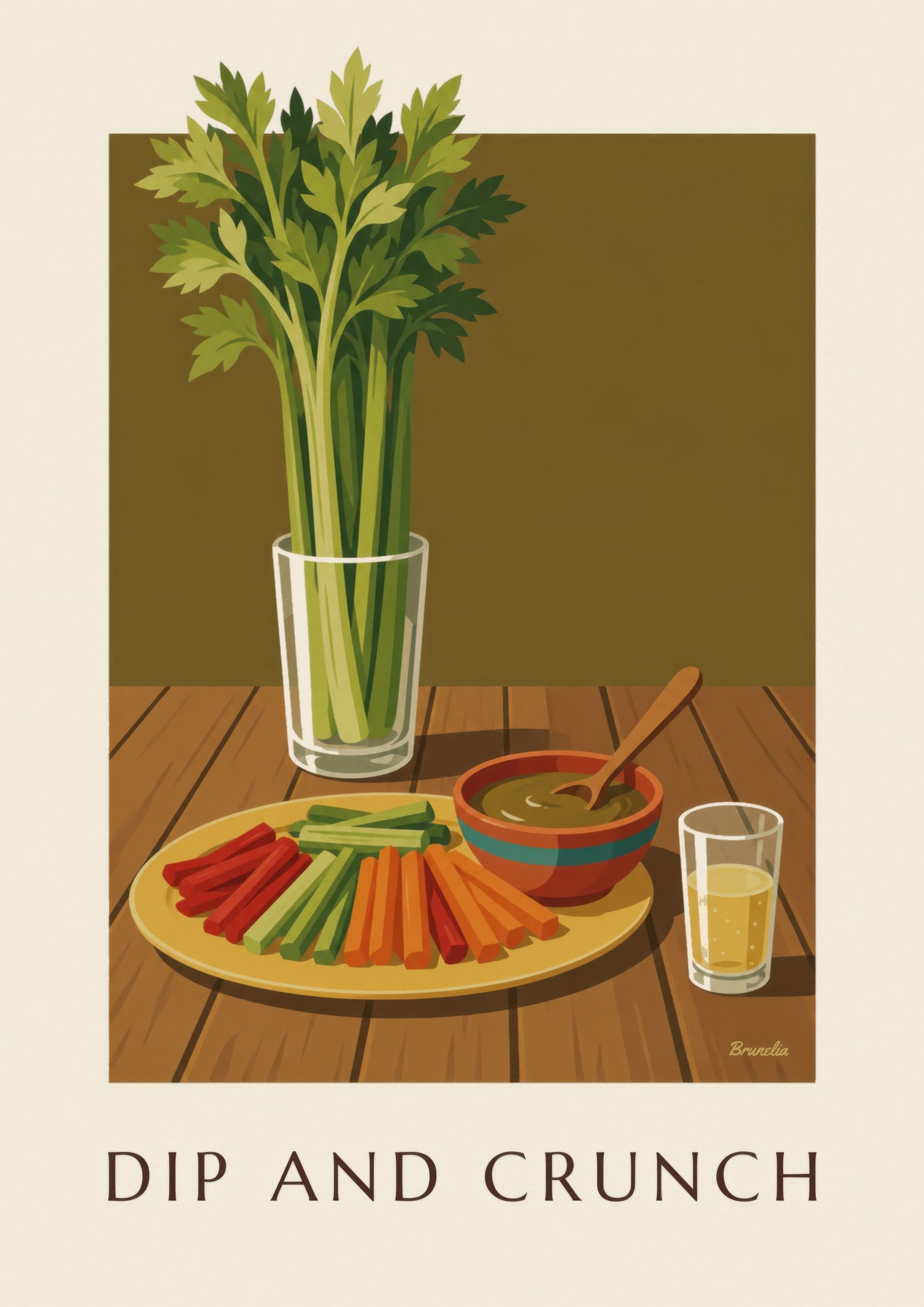 Affiche anchoïade et légumes croquants: detalle en primer plano