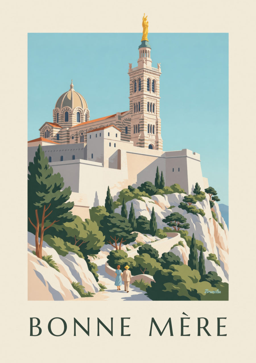 Póster de la basílica de Notre-Dame-de-la-Garde