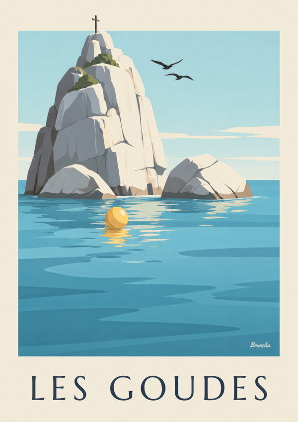 Affiche îlot du Tiboulen de Maïre et sa croix