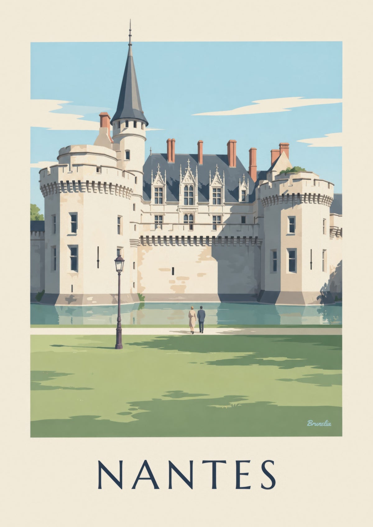 Póster del Castillo de los duques de Bretaña en Nantes