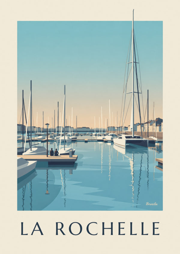 Póster del puerto deportivo de Les Minimes en La Rochelle