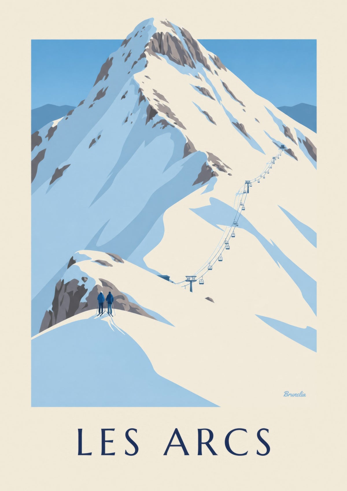 Póster de Les Arcs, montaña nevada | Brunelia