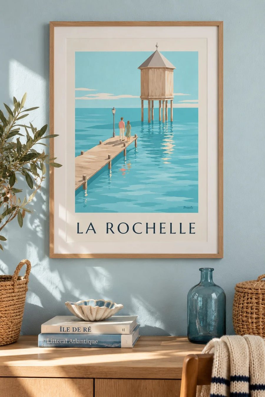 Póster del faro del Bout du Monde de La Rochelle : enmarcado en la pared