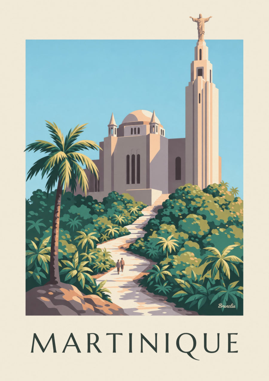 Póster de Martinica, iglesia del Sagrado Corazón de Balata