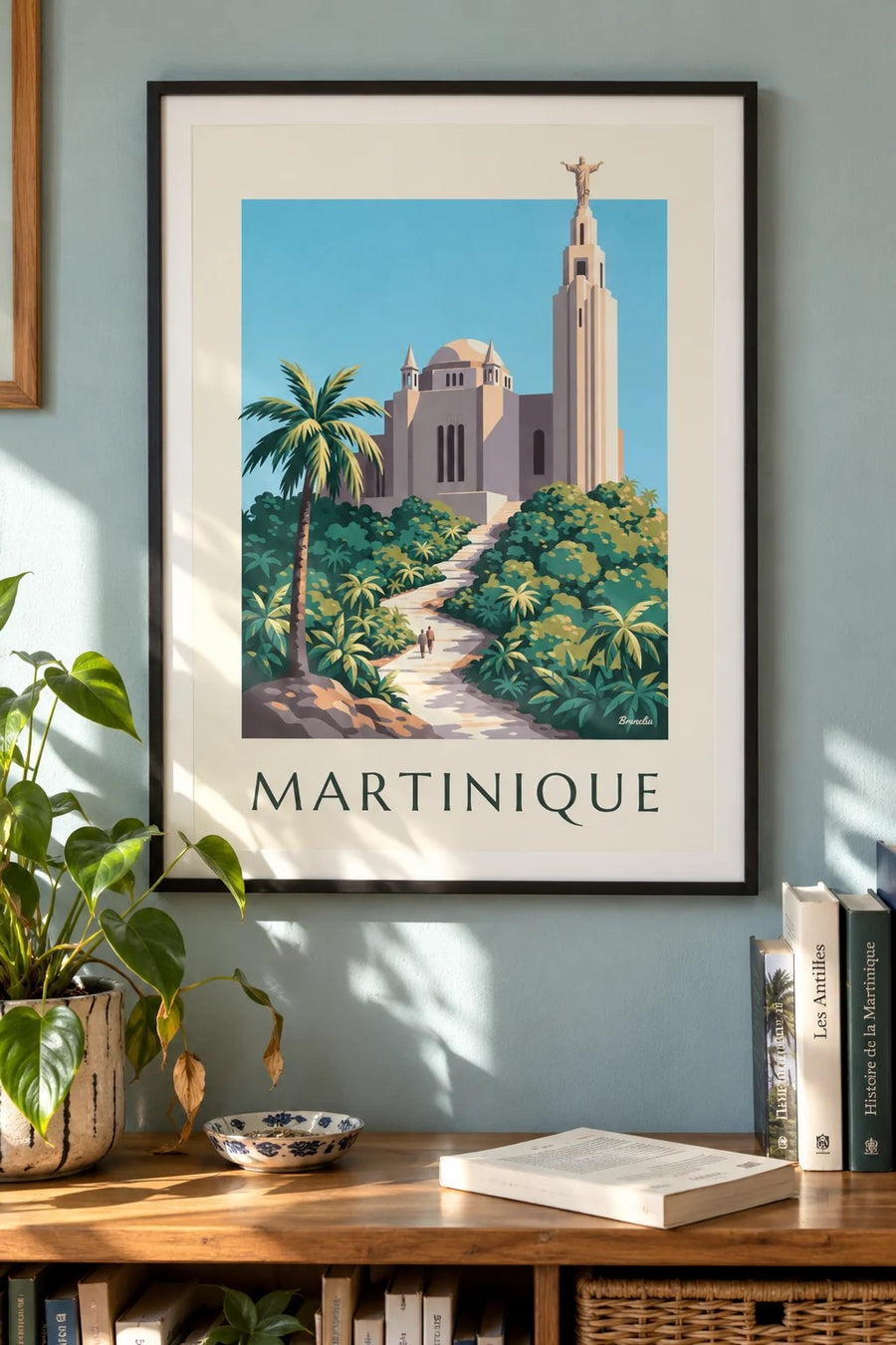 Póster de Martinica, iglesia del Sagrado Corazón de Balata : enmarcado en la pared