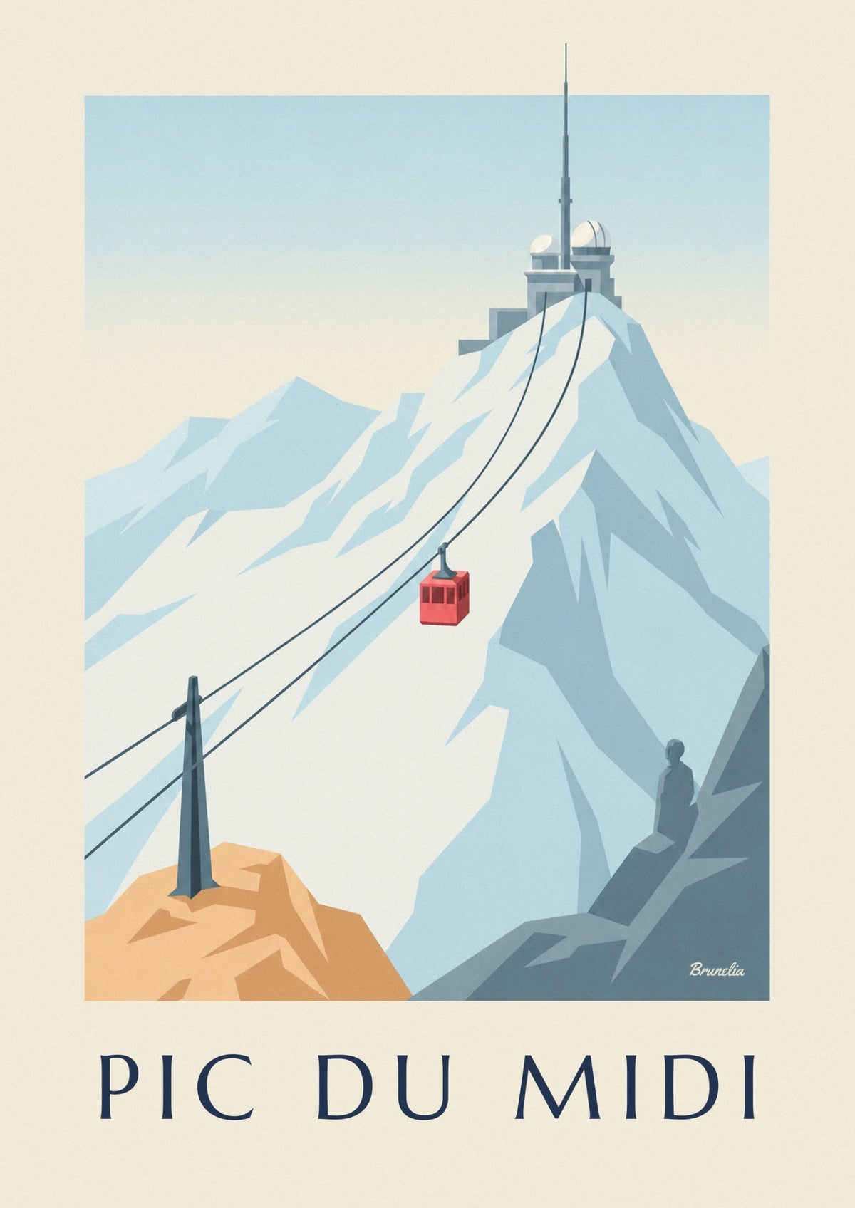 Pic du Midi de Bigorre cable car poster