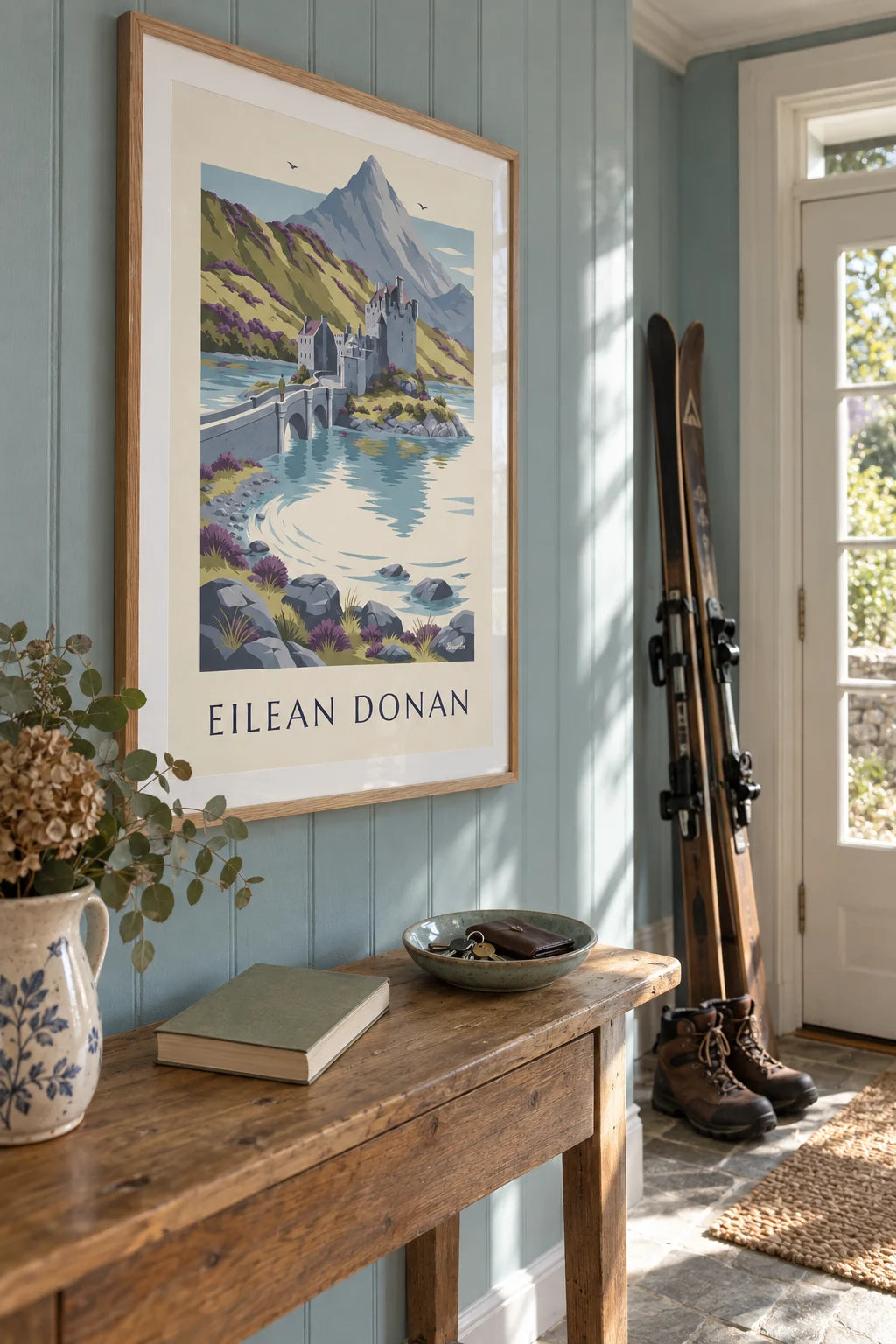 Mise en situation de Affiche château d'Eilean Donan dans les Highlands d'Écosse