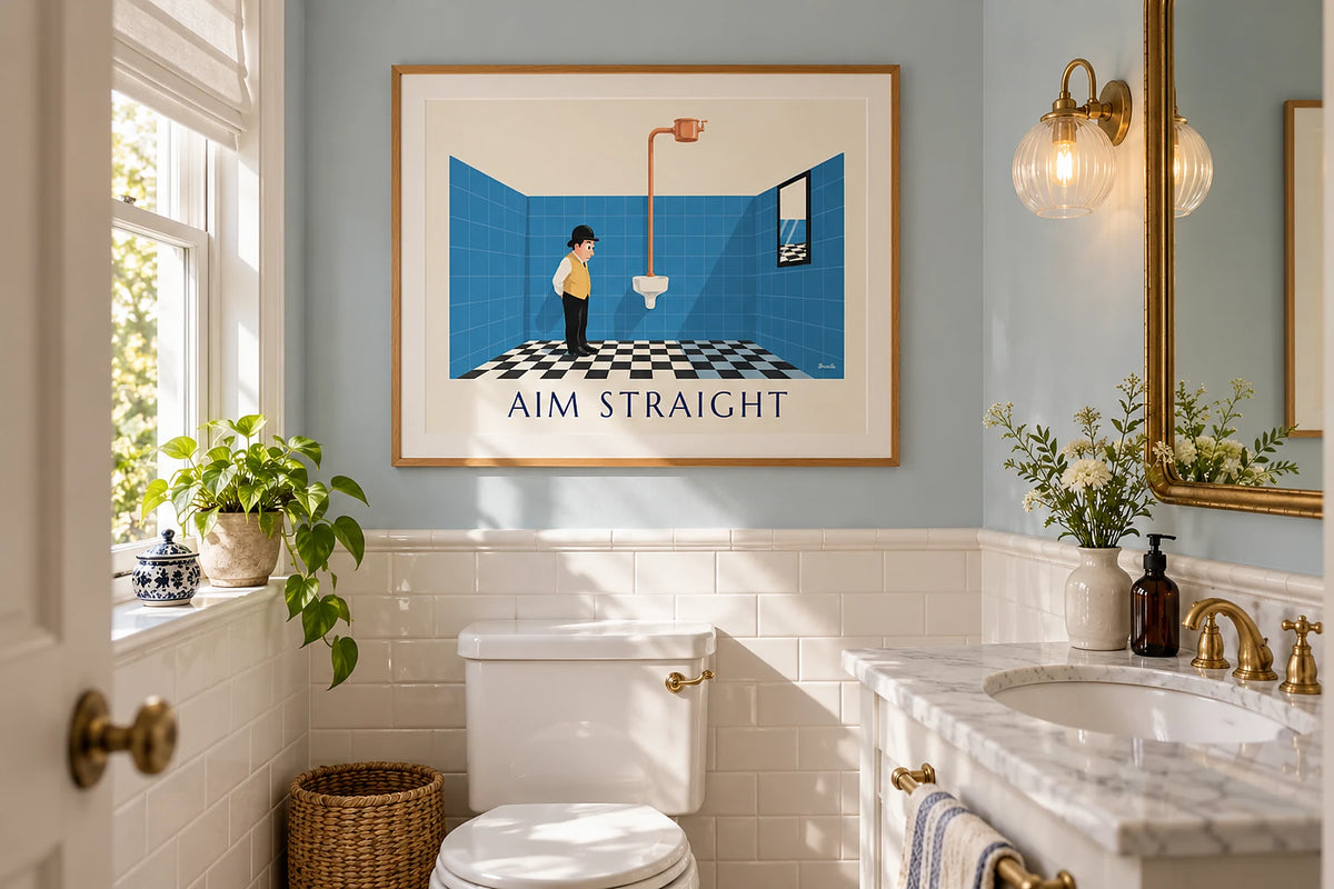 Choisir une affiche pour les WC : humour et petits murs